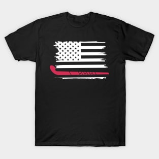 hockey american flag t shirt T-Shirt